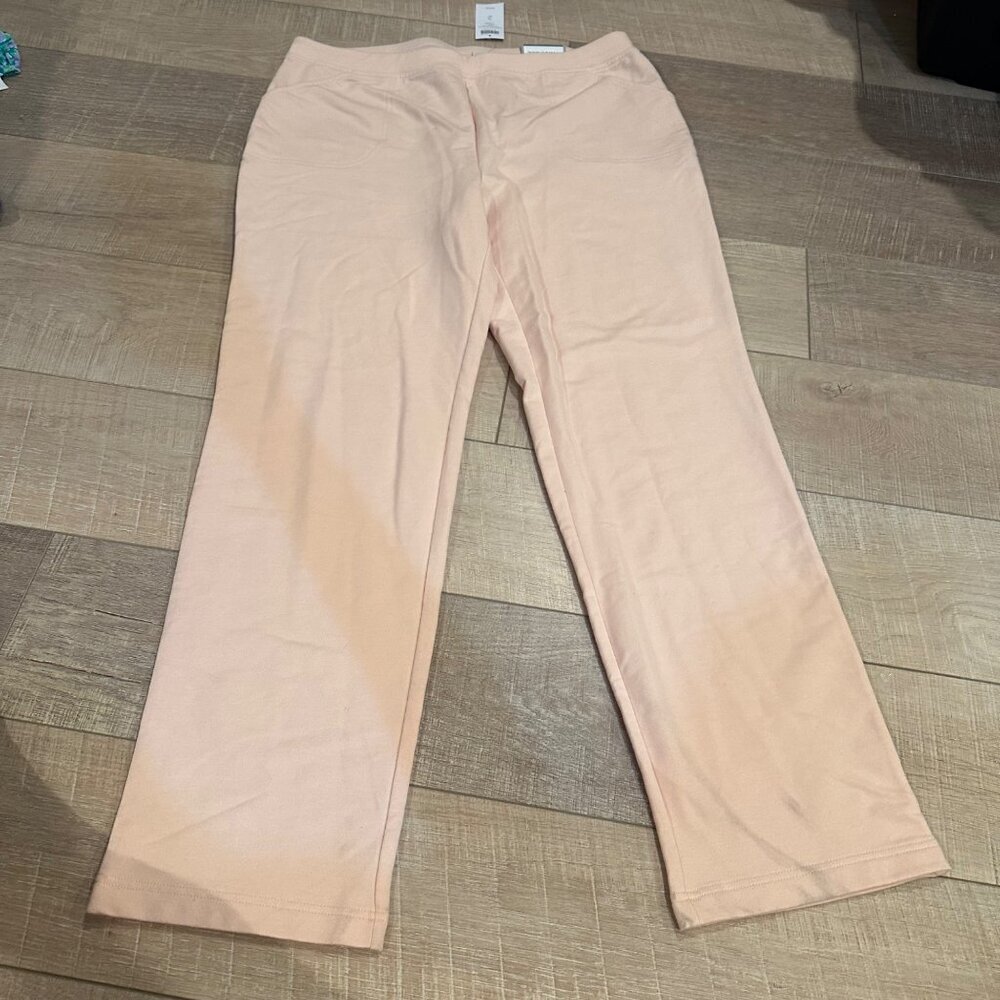 CHICOS ZENERGY WOMENS SIZE 2 US SIZE 12 PEACH JOGGER LOUNGE KNIT PANTS NEW